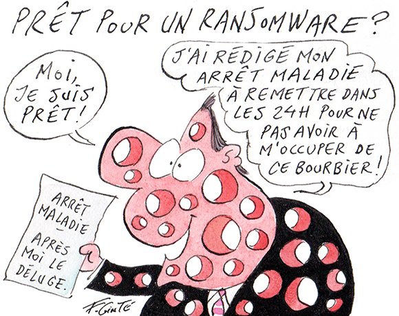 Dessin: Rançongiciel : comment évaluer son niveau de préparation